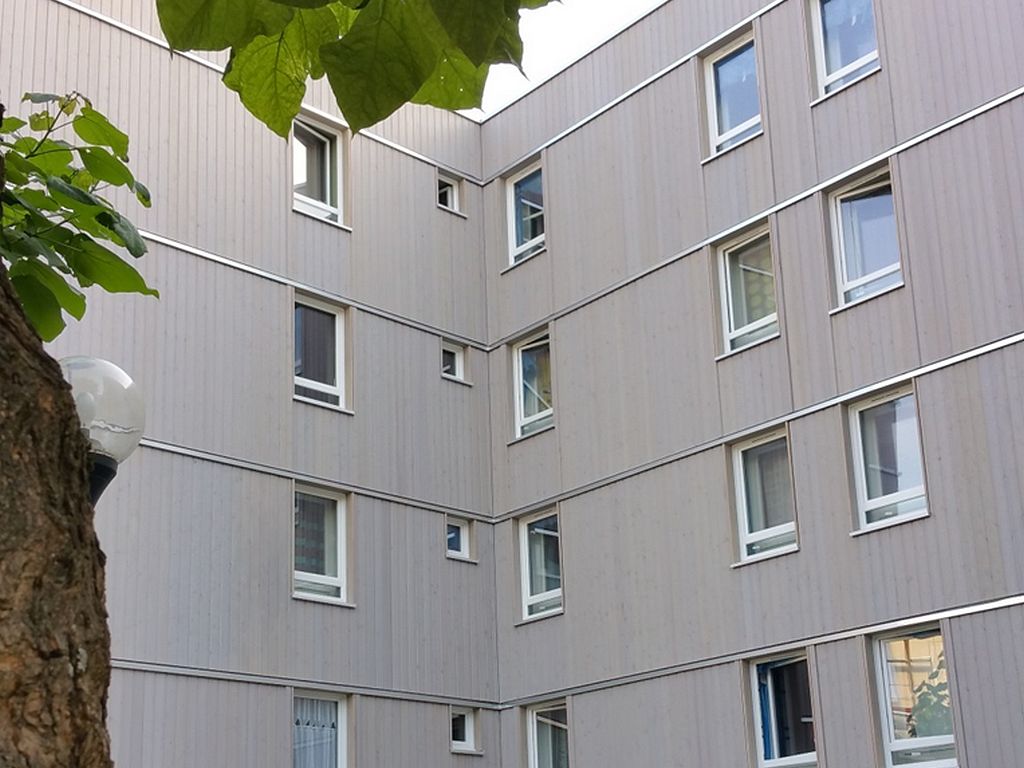 Fabrication et pose de façades en ossature bois réalisée à Trappes (78)
